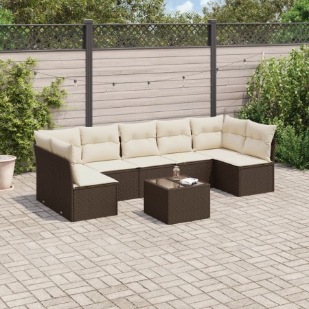 Set sofás de jardín 8 piezas y cojines ratán sintético marrón de , Conjuntos de jardín - Ref: Foro24-3249282, Precio: 492,82 ...