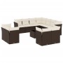 Set de sofás de jardín y cojines 12 pzas ratán sintético marrón de , Conjuntos de jardín - Ref: Foro24-3218523, Precio: 847,8...