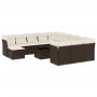 Set de sofás de jardín con cojines 13 piezas ratán PE marrón de , Conjuntos de jardín - Ref: Foro24-3250482, Precio: 850,88 €...