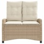 Sillón reclinable de jardín con cojines ratán sintético beige de , Bancos de jardín - Ref: Foro24-368229, Precio: 169,40 €, D...