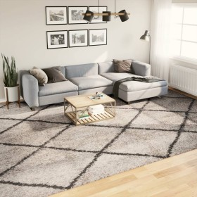Alfombra de pelo largo moderna beige y antracita 300x400 cm de , Alfombras - Ref: Foro24-375396, Precio: 185,67 €, Descuento: %