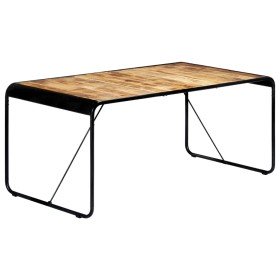 Mesa de comedor de madera maciza de mango rugosa 180x90x76 cm en Mesas de comedor | Comprar online en Foru.es