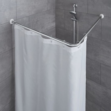Kleine Wolke Barra esquinera para cortina de ducha cromado 90x90 cm de , Barras de ducha - Ref: Foro24-442338, Precio: 33,06 ...