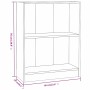 Estantería madera de ingeniería blanco brillante 60x24x76 cm de , Librerías y estanterías - Ref: Foro24-800861, Precio: 50,42...