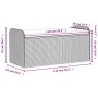 Banco de almacenaje con cojín ratán sintético gris 115x51x52 cm de , Bancos de jardín - Ref: Foro24-365728, Precio: 158,50 €,...