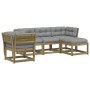 Juego de muebles jardín 5 pzas y cojines madera pino impregnada de , Conjuntos de jardín - Ref: Foro24-3216924, Precio: 548,2...