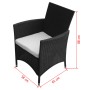 Sillas de jardín 2 unidades ratán sintético negro de , Sillas de jardín - Ref: Foro24-43132, Precio: 224,81 €, Descuento: %