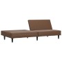 Sofá cama de 2 plazas cuero sintético marrón de , Sofás - Ref: Foro24-375948, Precio: 239,56 €, Descuento: %