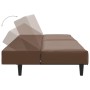 Sofá cama de 2 plazas cuero sintético marrón de , Sofás - Ref: Foro24-375948, Precio: 239,56 €, Descuento: %