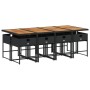 Set de comedor de jardín 9 pzas y cojines ratán sintético negro de , Conjuntos de jardín - Ref: Foro24-3211287, Precio: 563,5...