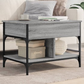 Mesa de centro madera ingeniería metal gris Sonoma 70x50x50 cm de , Mesas de centro - Ref: Foro24-845364, Precio: 73,43 €, De...