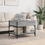 Mesa de centro madera ingeniería metal gris Sonoma 70x50x50 cm de , Mesas de centro - Ref: Foro24-845364, Precio: 73,43 €, De...