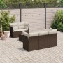 Set sofás de jardín 6 piezas y cojines ratán sintético marrón de , Conjuntos de jardín - Ref: Foro24-3217253, Precio: 393,18 ...
