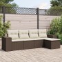 Set comedor de jardín 5 piezas y cojines ratán sintético marrón de , Conjuntos de jardín - Ref: Foro24-3254830, Precio: 333,6...