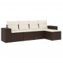 Set comedor de jardín 5 piezas y cojines ratán sintético marrón de , Conjuntos de jardín - Ref: Foro24-3254830, Precio: 333,6...