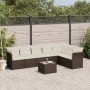 Set sofás de jardín 8 piezas y cojines ratán sintético marrón de , Conjuntos de jardín - Ref: Foro24-3249592, Precio: 527,04 ...