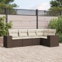 Set comedor de jardín 5 piezas y cojines ratán sintético marrón de , Conjuntos de jardín - Ref: Foro24-3254870, Precio: 379,8...