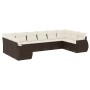Set de sofás de jardín 10 pzas y cojines ratán sintético marrón de , Conjuntos de jardín - Ref: Foro24-3254210, Precio: 651,3...