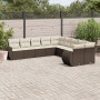 Set de sofás de jardín 10 pzas y cojines ratán sintético marrón de , Conjuntos de jardín - Ref: Foro24-3254250, Precio: 651,3...