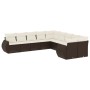 Set de sofás de jardín 10 pzas y cojines ratán sintético marrón de , Conjuntos de jardín - Ref: Foro24-3254250, Precio: 651,3...