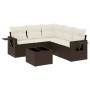Set sofás de jardín 6 piezas y cojines ratán sintético marrón de , Conjuntos de jardín - Ref: Foro24-3252500, Precio: 420,32 ...