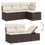 Set de sofás de jardín 10 pzas y cojines ratán sintético marrón de , Conjuntos de jardín - Ref: Foro24-3266243, Precio: 594,2...