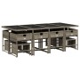 Set comedor de jardín con cojines 13 pzas ratán sintético gris de , Conjuntos de jardín - Ref: Foro24-3211340, Precio: 721,63...