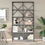 Estantería madera ingeniería y metal gris Sonoma 100x26x180 cm de , Librerías y estanterías - Ref: Foro24-845429, Precio: 111...