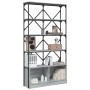 Estantería madera ingeniería y metal gris Sonoma 100x26x180 cm de , Librerías y estanterías - Ref: Foro24-845429, Precio: 111...