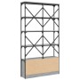 Estantería madera ingeniería y metal gris Sonoma 100x26x180 cm de , Librerías y estanterías - Ref: Foro24-845429, Precio: 111...