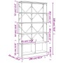 Estantería madera ingeniería y metal gris Sonoma 100x26x180 cm de , Librerías y estanterías - Ref: Foro24-845429, Precio: 111...
