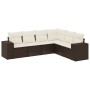 Set sofás de jardín 6 piezas y cojines ratán sintético marrón de , Conjuntos de jardín - Ref: Foro24-3222612, Precio: 423,27 ...