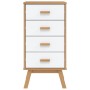 Mesita de noche OLDEN madera maciza de pino blanco y marrón de , Mesitas de noche - Ref: Foro24-358587, Precio: 117,70 €, Des...