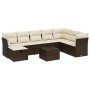 Set de sofás de jardín 9 pzas y cojines ratán sintético marrón de , Conjuntos de jardín - Ref: Foro24-3263289, Precio: 569,91...