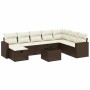 Set de sofás de jardín 9 pzas y cojines ratán sintético marrón de , Conjuntos de jardín - Ref: Foro24-3263599, Precio: 561,36...