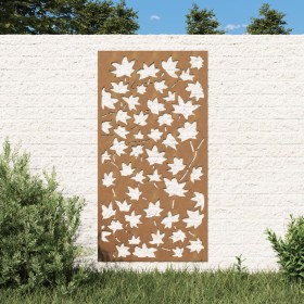 Adorno de pared jardín acero corten diseño hoja arce 105x55 cm de , Carteles, copias y arte visual - Ref: Foro24-824479, Prec...
