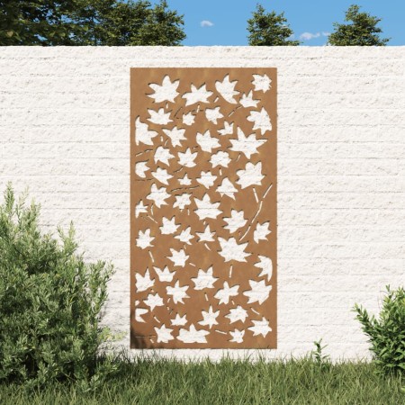 Adorno de pared jardín acero corten diseño hoja arce 105x55 cm de , Carteles, copias y arte visual - Ref: Foro24-824479, Prec...