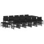 Set comedor de jardín con cojines 15 pzas ratán sintético negro de , Conjuntos de jardín - Ref: Foro24-3210991, Precio: 774,5...