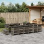 Set comedor de jardín 17 pzas y cojines ratán sintético gris de , Conjuntos de jardín - Ref: Foro24-3211004, Precio: 1,00 €, ...