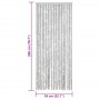 Cortina antimoscas chenilla gris 56x200 cm de , Mosquiteras para ventanas - Ref: Foro24-377347, Precio: 36,78 €, Descuento: %