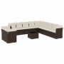 Set de sofás de jardín y cojines 12 pzas ratán sintético marrón de , Conjuntos de jardín - Ref: Foro24-3249732, Precio: 866,1...