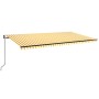 Toldo automático LED sensor de viento amarillo blanco 600x350cm de , Toldos - Ref: Foro24-3069253, Precio: 995,61 €, Descuent...