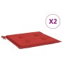 Cojines de silla de jardín 2 uds tela Oxford rojo 40x40x3 cm de , Cojines para sillas y sofás - Ref: Foro24-314014, Precio: 2...