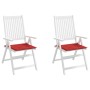 Cojines de silla de jardín 2 uds tela Oxford rojo 40x40x3 cm de , Cojines para sillas y sofás - Ref: Foro24-314014, Precio: 2...