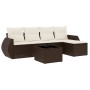 Set sofás de jardín 6 piezas y cojines ratán sintético marrón de , Conjuntos de jardín - Ref: Foro24-3253640, Precio: 381,55 ...