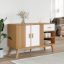 Aparador OLDEN madera maciza pino blanco y marrón 114x43x73,5cm de , Aparadores - Ref: Foro24-358608, Precio: 158,04 €, Descu...