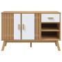 Aparador OLDEN madera maciza pino blanco y marrón 114x43x73,5cm de , Aparadores - Ref: Foro24-358608, Precio: 158,04 €, Descu...