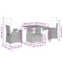 Set comedor de jardín 3 piezas con cojines ratán sintético gris de , Conjuntos de jardín - Ref: Foro24-3277459, Precio: 363,8...