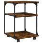 Soporte de impresora 3 niveles roble ahumado 43x48x64 cm de , Soportes para impresoras - Ref: Foro24-842278, Precio: 49,19 €,...
