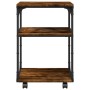 Soporte de impresora 3 niveles roble ahumado 43x48x64 cm de , Soportes para impresoras - Ref: Foro24-842278, Precio: 49,19 €,...